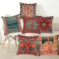 1pc linen turkish style pillowcase persian printed painting pillow case sofa cushion cover home decor