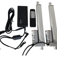 12v 24v electric synchronously paired linear actuator with wireless remote controller kit mounting brackets
