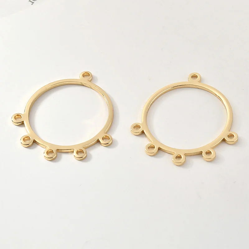 Простые геометрические подвесные круглые серьги в форме сердца сделай сам