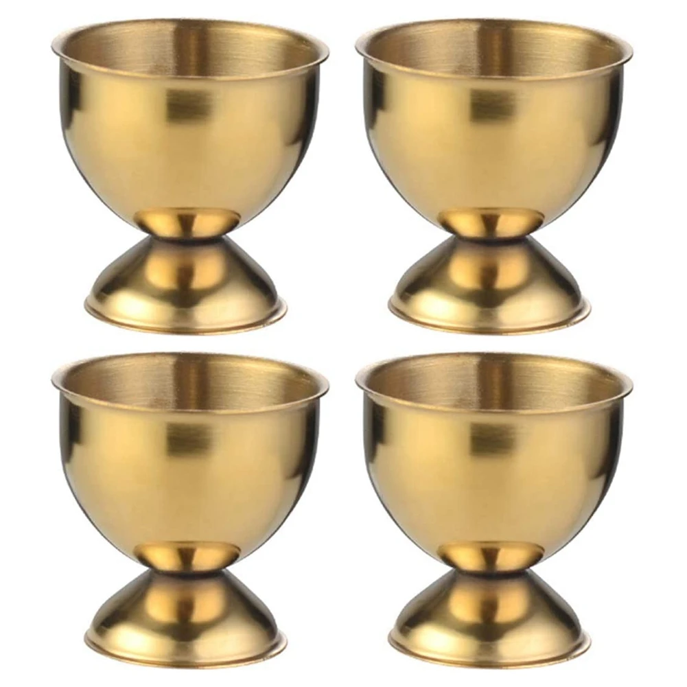 

Набор стаканчиков для яиц из нержавеющей стали, твердые яйца и мягкий поднос, держатели инструментов для кухни, золото