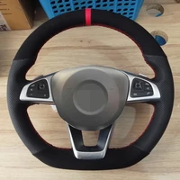 car steering wheel cover suede customized car accessories for mercedes benz c200 c250 c300 b250 b260 a200 a250 sport cla220