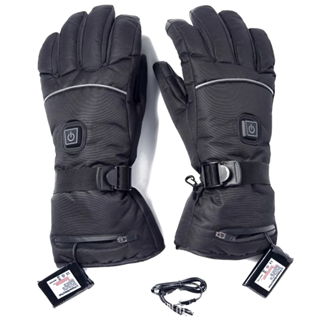 

1 Pair Women Men Winter Outdoor Cycling Heated Gloves Battery Powered Warm Keeping 3 Modes Skiing Gloves