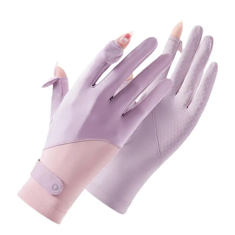 

Летние перчатки тонкие комбинированные шелковые солнцезащитные перчатки с закрытыми пальцами солнцезащитные перчатки летние перчатки для вождения верховой езды рыбалки на открытом воздухе