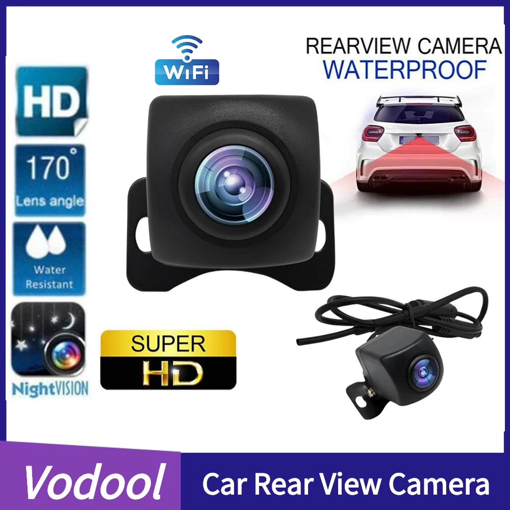 

Wireless Car Rear View Camera WIFI 170 Degree WiFi Reversing Camera Dash Cam HD Night Vision Mini for iPhone Android 12V Cars
