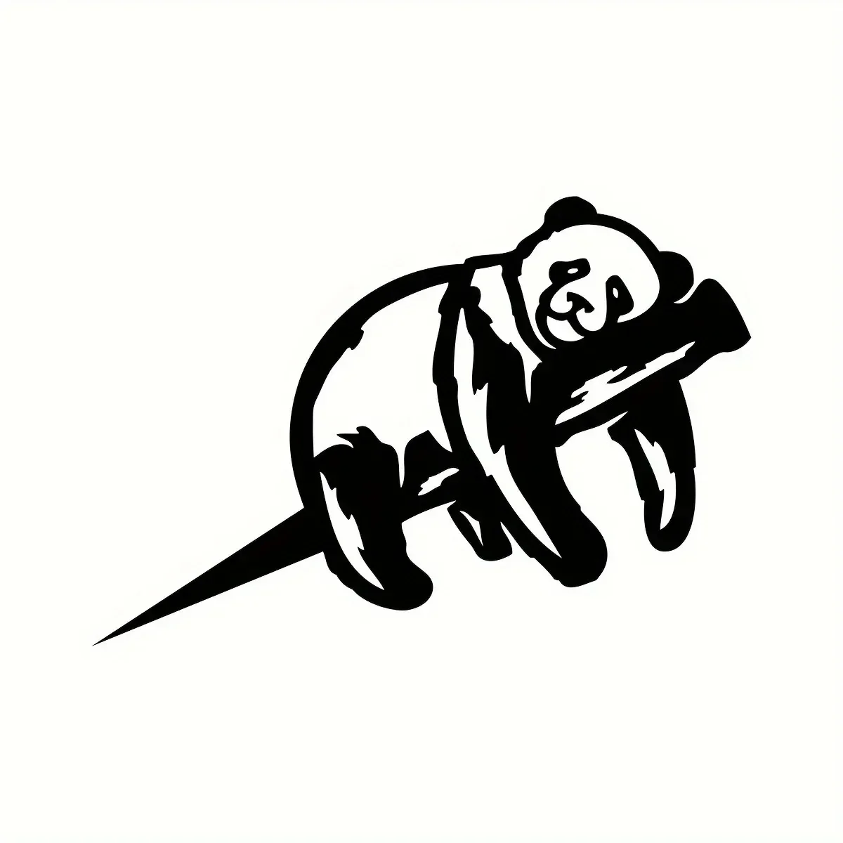 Металлический Силуэт Панды Садовый Декор Металлические Настенные Рисунки