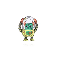 robot rabbit spaceship tape head visual shrimp creatfashionable creative cartoon brooch lovely enamel badge clothing accessories