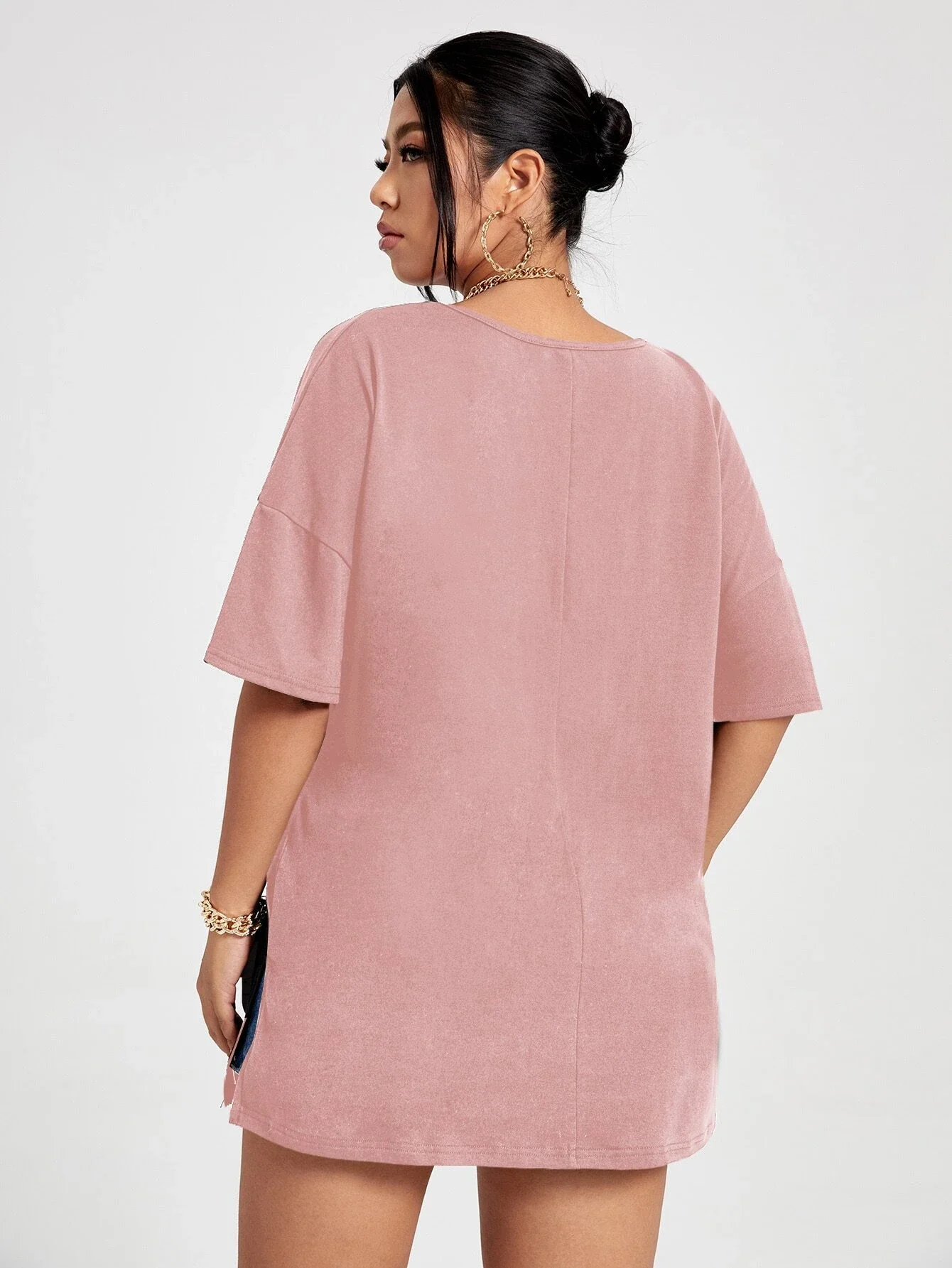 

fashionable White Print Design Simple Versatile Casual Line Street Breathable Short Sleeve Round Neck Women's Top T-Shirt Girlth