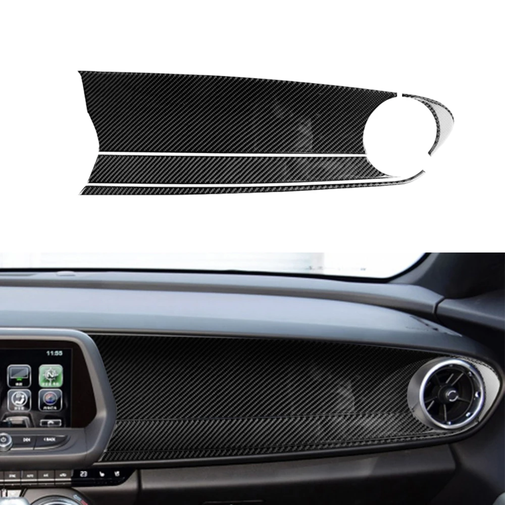 

Carbon Fiber Dashboard Trim Left-hand Drive Cover For Chevrolet Camaro 2017-2021 Strip For Jeep Wrangler Co-pilot