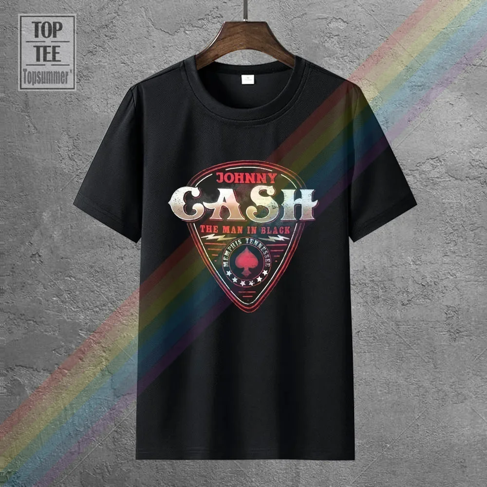 Футболка с изображением Джонни Кэша Красного вида пика человека в черном Мемфисе