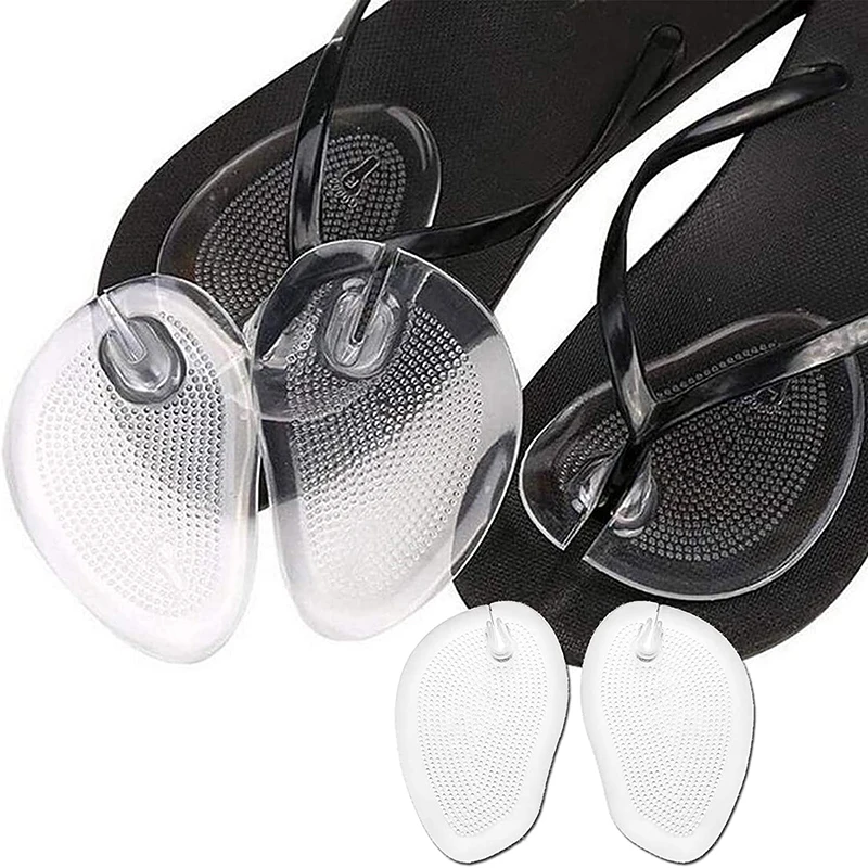 

1 Pair Transparent Gel Shoes Inserts Shoe-Pad Cushion Flip Flop Sandals Toe Separator Silicon Shoe Pads New Summer Slippers Pads