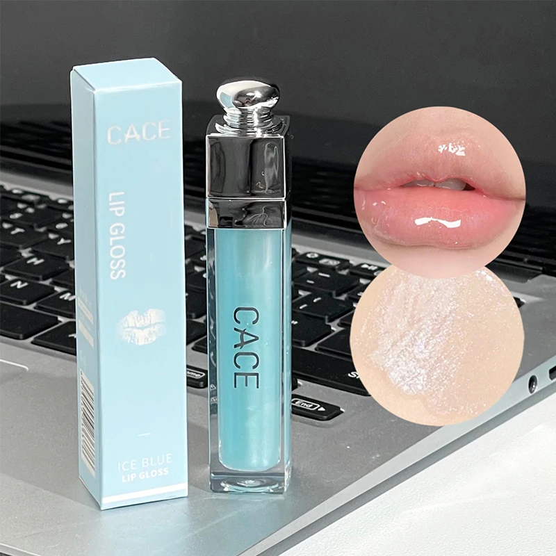 Зеркальный водный блеск для губ стеклянная глазурь прозрачное масло увлажняющий