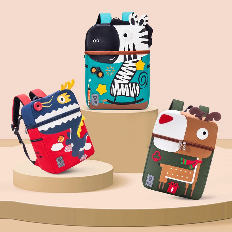 OSLD Children's Cartoon Animal Small Backpack Kids Ultra-Light Cute Kindergarten Schoolbag 3-5Years Baby Boys Girls Backpack