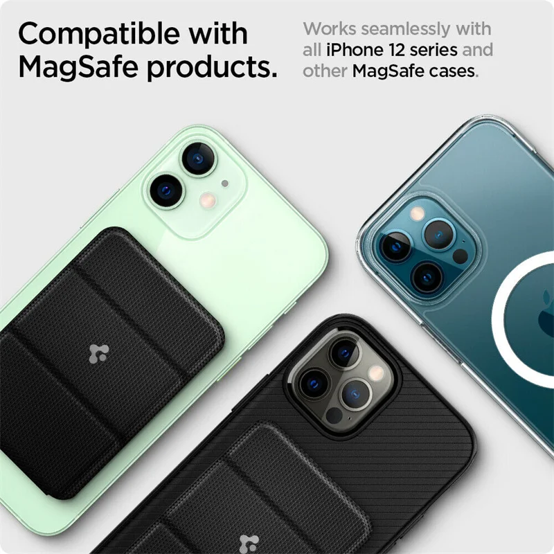 Spigen [ Smart Fold ] For Apple MagSafe Card Holder For iPhone 12 Mini 13 14 Pro Max 14 Plus Bracket Accessories With Packagin