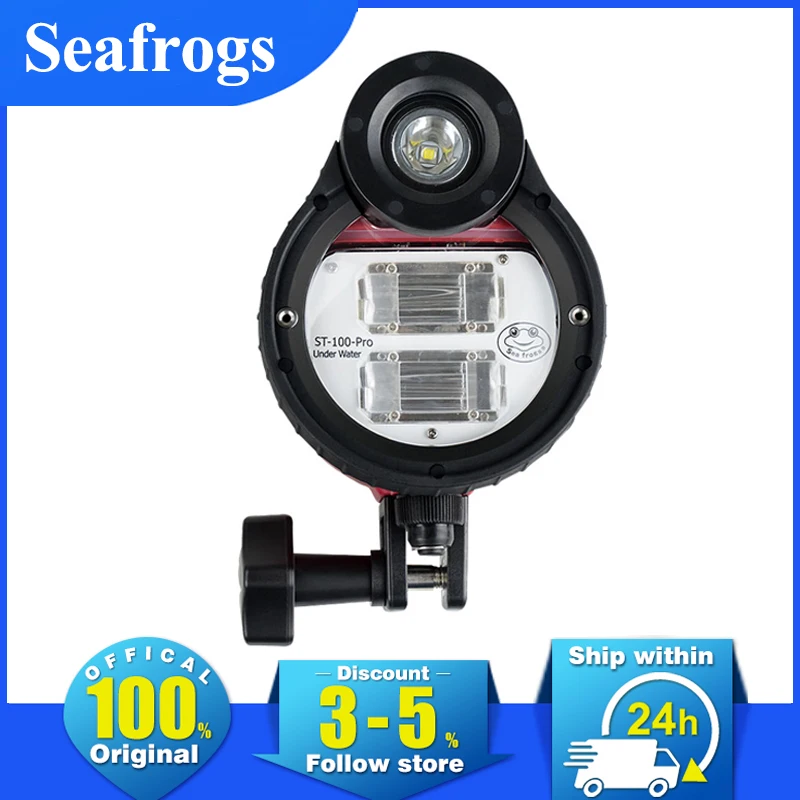 

Seafrogs ST-100 Pro Waterproof Camera Flash Light Strobe for A6500 A6000 A7 III RX100 IV V underwater Housings Diving Case