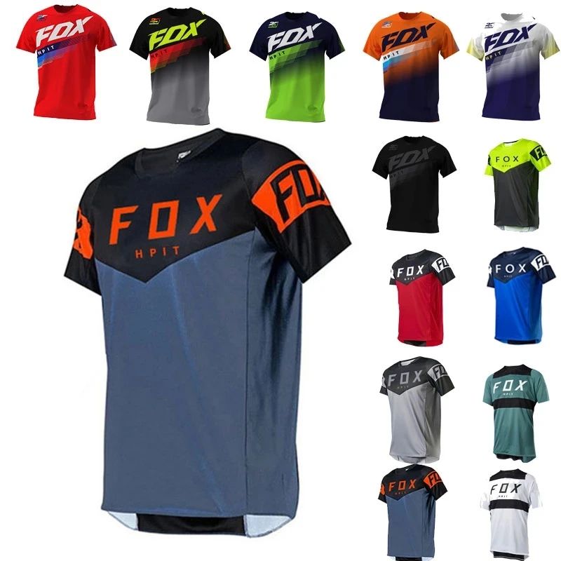 

2022 camisa de downhill masculina hpit fox mountain bike mtb camisa off-road dh motocross sportswear bicicleta de corrida