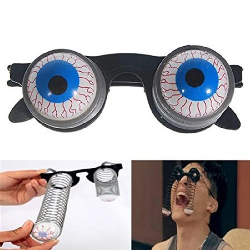 

Halloween Funny Personality Scary Terror Spring Glasses Eyeball Dropping Glasses Personality Tricky Prank Eyes Glasses toys