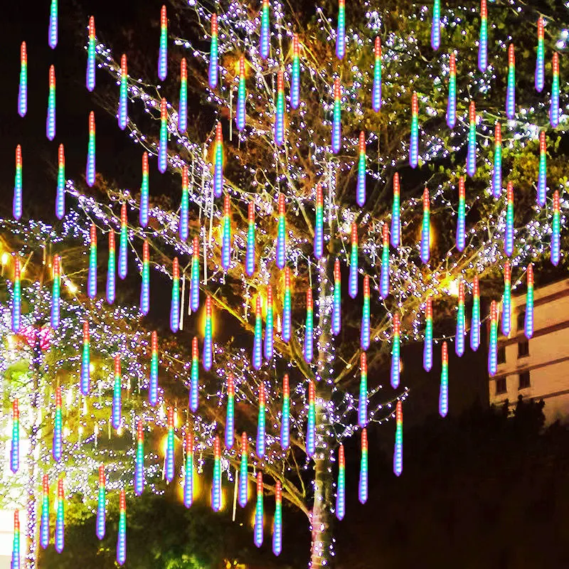 

30/50cm Meteor Shower Rain Led String Lights Street Fairy Garlands Christmas Tree Decorations for Outdoor Garden Lights New Year