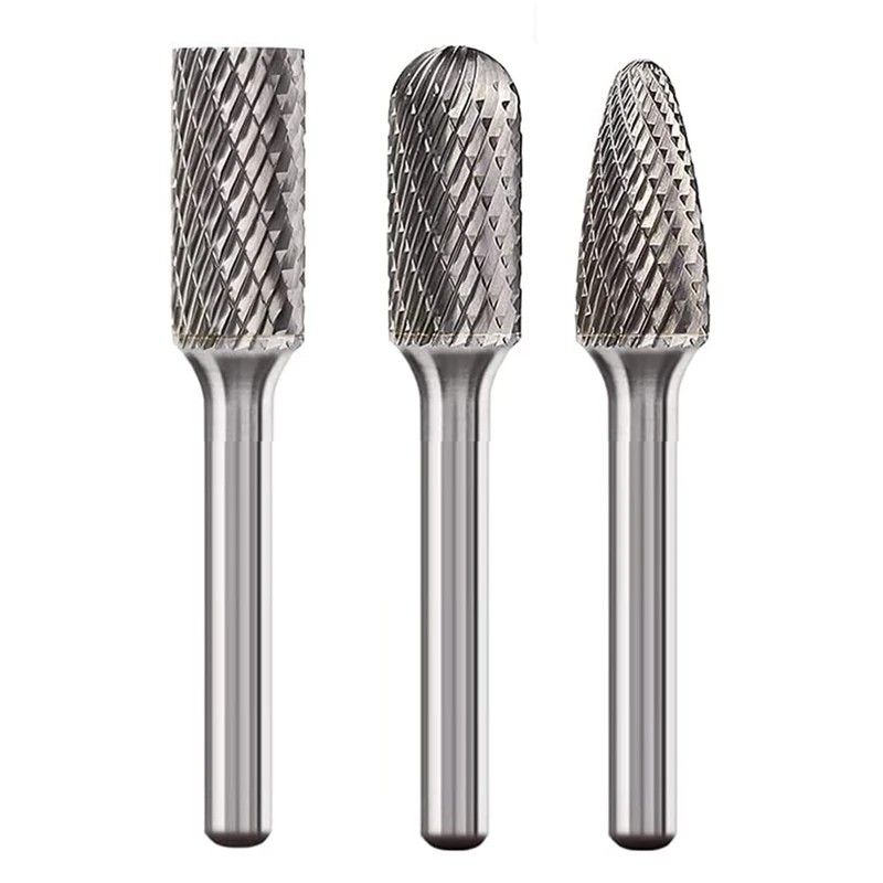 

Carbide Cutting Burrs 1/4Inch Shank Double Cut Rotary File Die Grinder Bit Accessories For Wood Carving Polishing