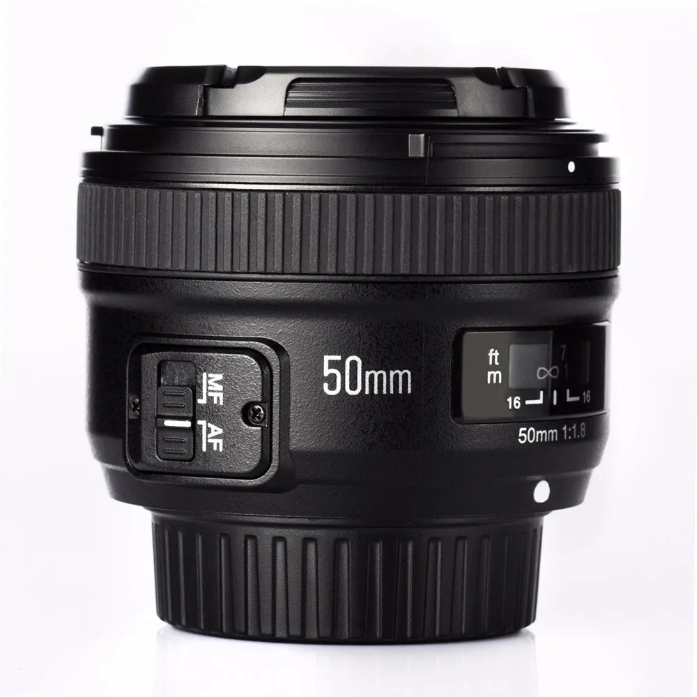 Объектив Yongnuo YN 50 мм F1.8 AF с большой диафрагмой и автофокусом для камеры Nikon DSLR