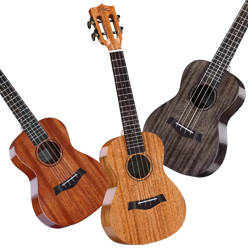 Enlarge Women Bonus Beginner Ukulele Acoustic Guitar Real Music Instrument Ukulele Bass Soprano Wood Instrument De Musique Guitar