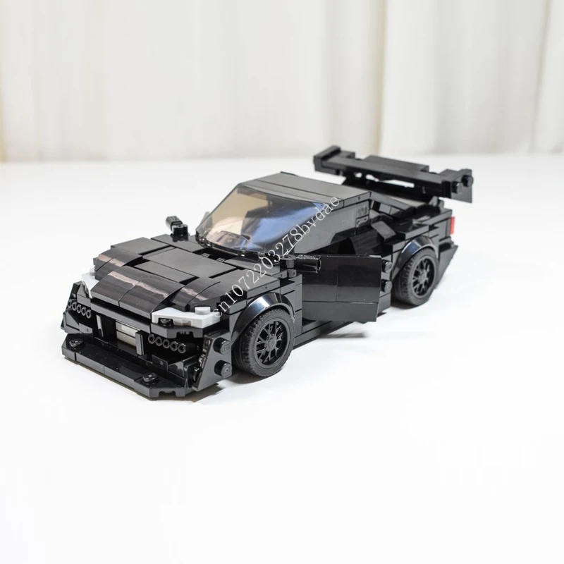 

440 шт., конструктор MOC Speed Champion, Классический суперспортивный автомобиль в черном цвете