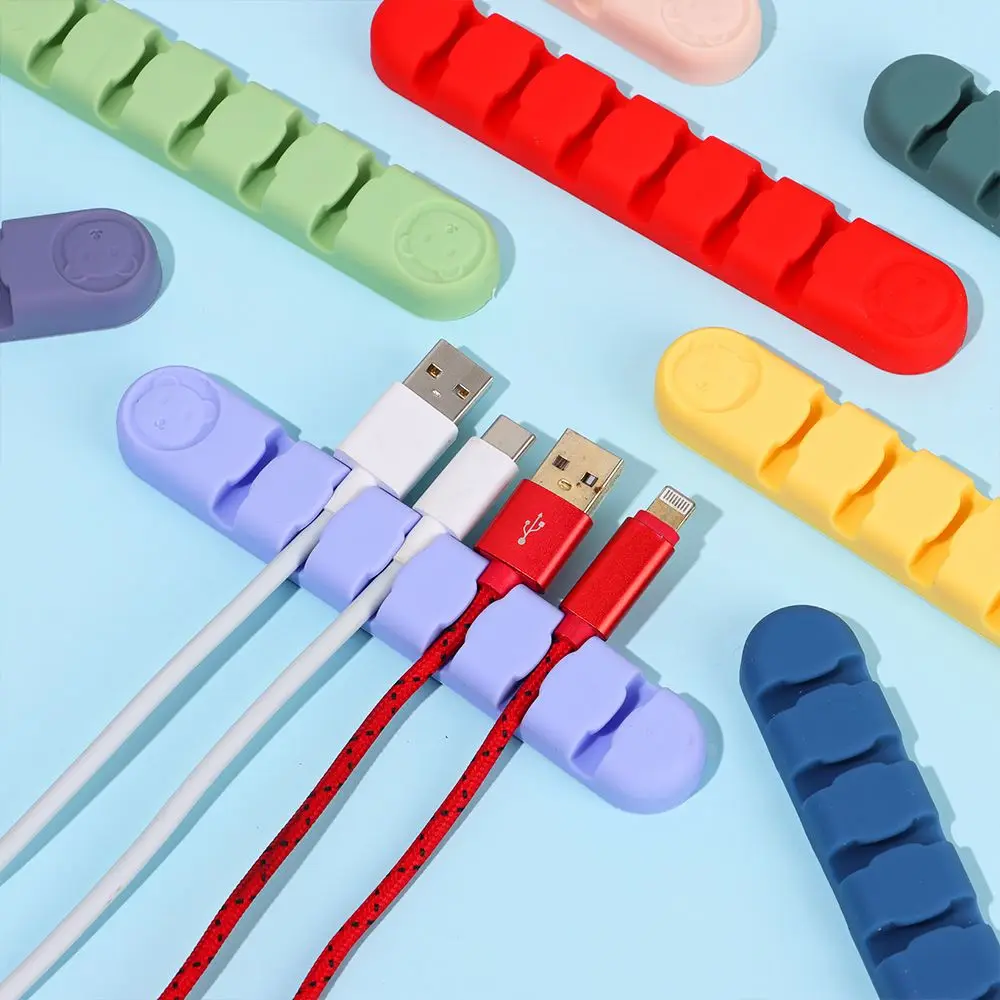 

Earphone Clip 6 Wire Slot Wire Storage Phone Line Management USB Cable Organizer Data Arrangement Desktop Cable Fixer