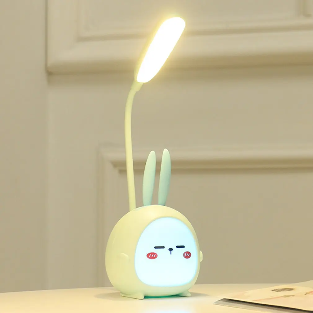 Cute Animal LED Desk Lamp Foldable Dimmable USB Powered Table Light Three-Color Temperature Adjustable Learning Portable |