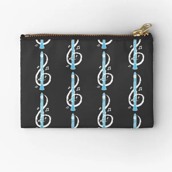 

Musical Clarinet Treble Clef Zipper Pouches Key Women Socks Pure Coin Storage Money Bag Packaging Wallet Small Underwear Pocket