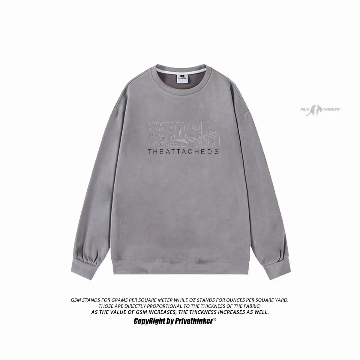 

Privathinker Chic Simple Letter Printed Sweatshirt Men Oversized Hoodies Harajuku Suede Pullovers Casual Long Sleeve Brand Tops