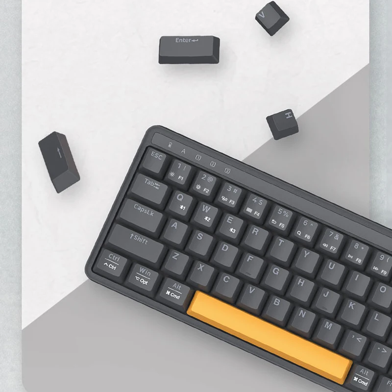 miiiw office game mechanical keyboard 68key pop wired bluetooth dualmode lithium battery charging thin red axis xiaomi keyboards free global shipping