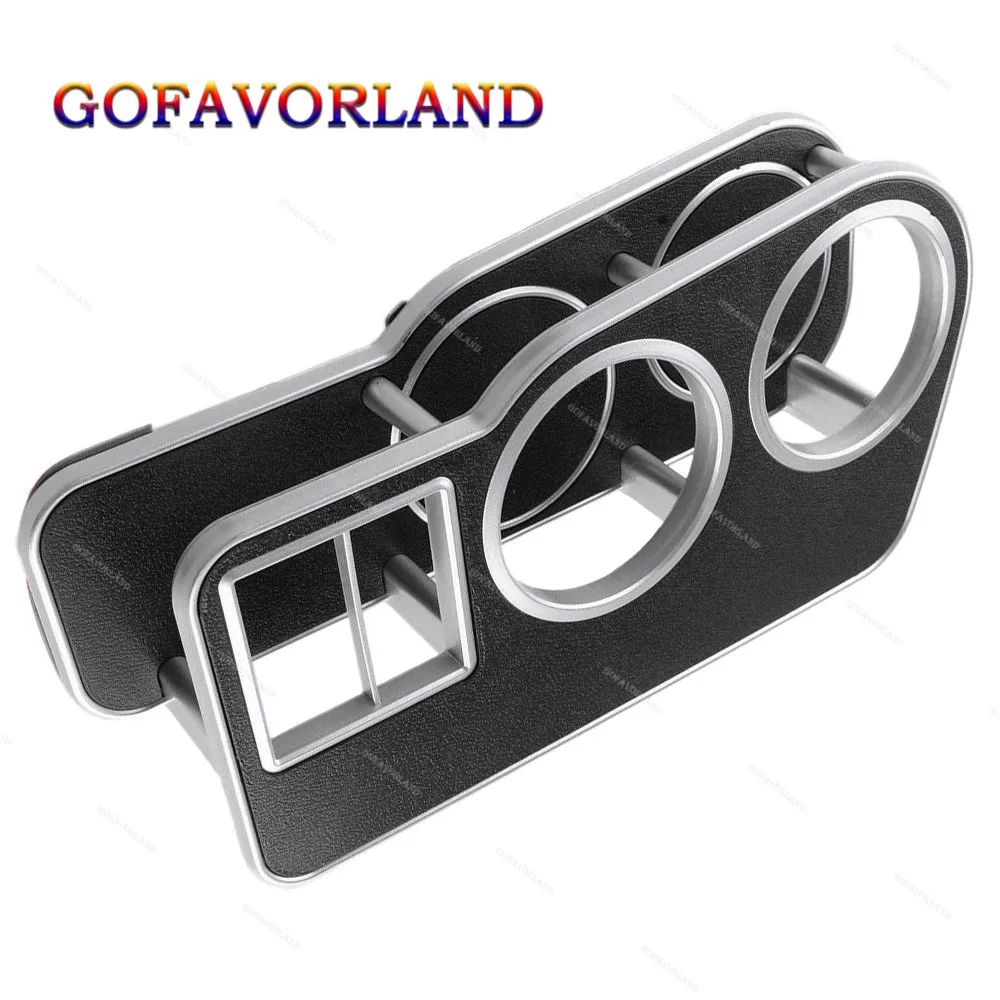 

Front Large Black Silver Or Golden Plastic Car Instrument Desk Table Brim Double Cup Drink Holder
