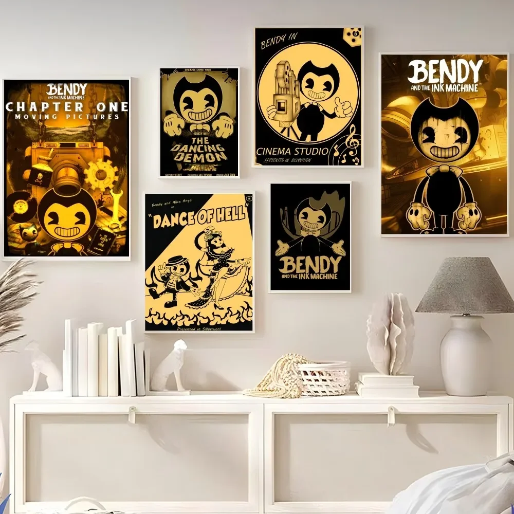 B-Bendy A-And The L-Ink M-Machine DIY липкий постер винтажный Декор для комнаты бара кафе