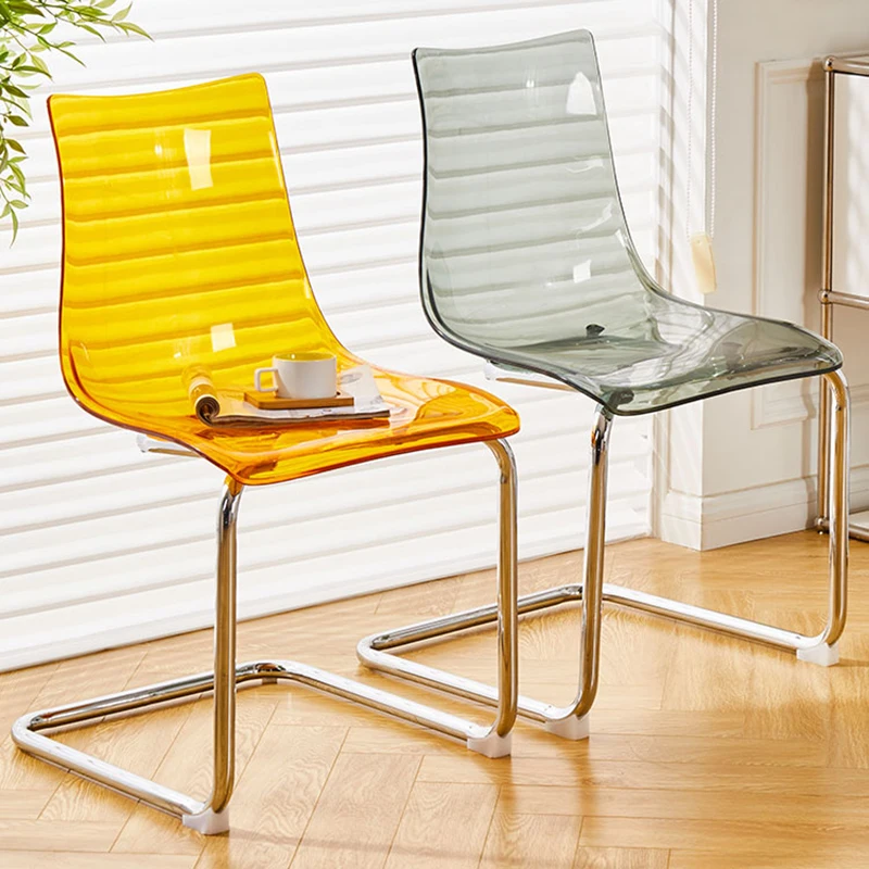 

Protection Transparent Living Room Chairs Waiting Cheap Modern Nordic Dining Chairs Comfortable Holder Para Sala Home Furnitures