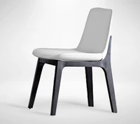 nordic solid wood dining chair home modern simple luxury high end italian ash minimalist leather chair