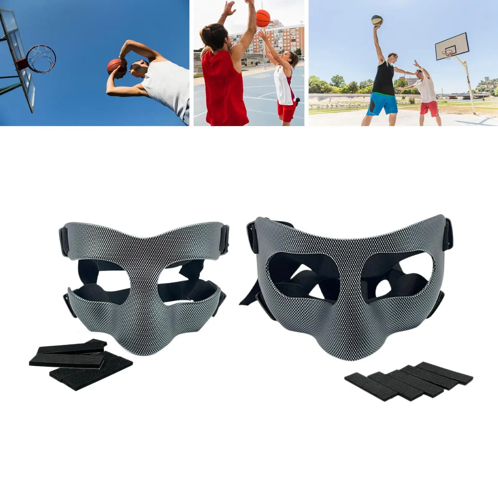 Защита для носа Регулируемая Маска лица Софтбол Футбол защитная Противоударная