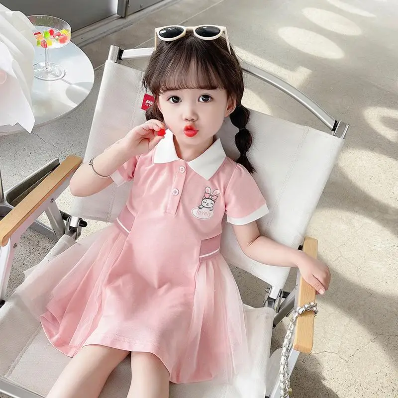 

Kawaii Sanrio My Melody Cartoon Anime Children's Dress Princess Dress Sweet Mesh Skirt Girls' Pleated Skirt Birthday Present