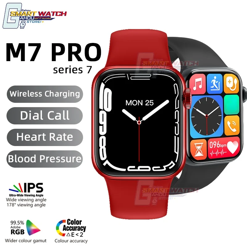 

New Men Smart Watch 7 IWO M7 Pro Heart Rate Blood Pressure NFC IWO 7 Smartwatch Bluetooth Call Fitness Tracker Men Women Watches