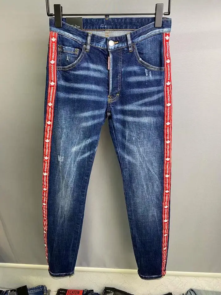 

Dsquared2 Women's/Men's Side Letter Print Fashion Pencil Pants Jeans 9711#