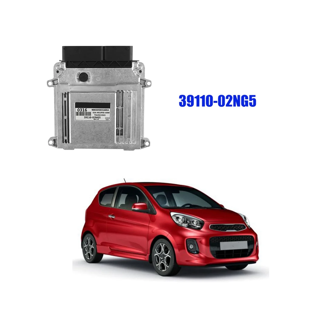

39110-02NG5 ECU Car Engine Computer Board Electronic Control Unit 0316 MG7.9.8 for PICANTO 2007-2011 3911002NG5