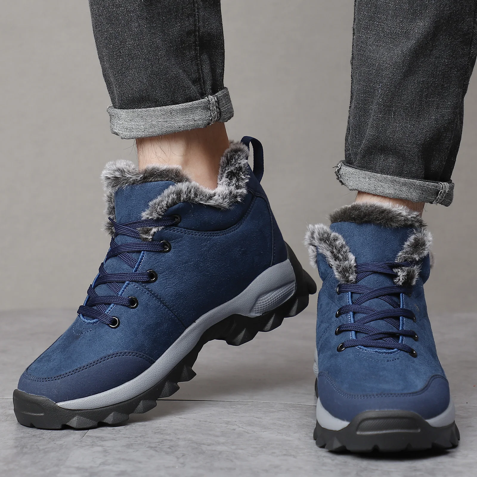 Men Snow Boots Outdoor Shoes For Male Thick Sole Sneakers for Men Winter Shoes Botines Tenis Keep Warm Fluff Mens Ankle Boots 6 Men Snow Boots Outdoor Shoes For Male Thick Sole Sneakers for Men Winter Shoes Botines Tenis Keep Warm Fluff Mens Ankle Boots 6