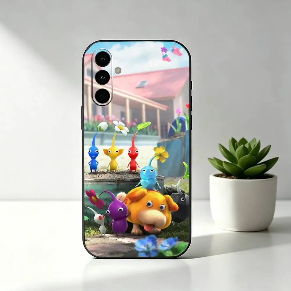 Фото Чехол для телефона Game P-Pikmin 4 для Samsung Galaxy A73, A72, A71, A70, A53, A52, A51, мягкий силиконовый черный чехол №3