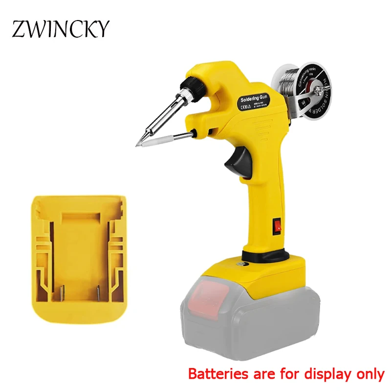 Cordless Soldering Iron Kit Work for Dewalt 18V 20V Li-ion Battery Automatically Send Tin Soldering Iron with Ceramic Heater