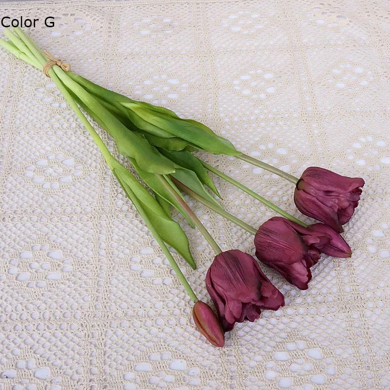 

Искусственные силиконовые тюльпаны Floress 5-головки