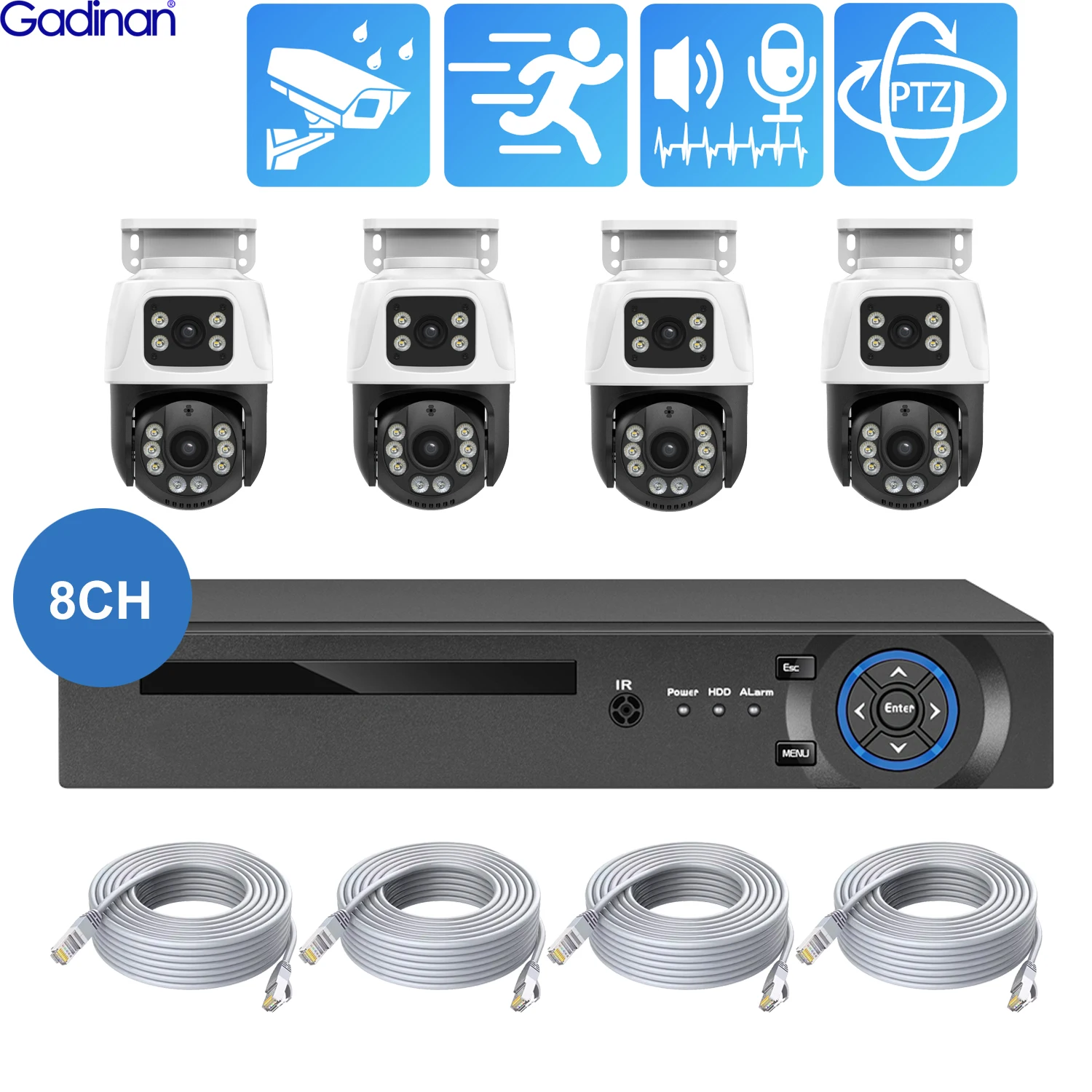 

Система видеонаблюдения Gadinan 8CH 4CH POE