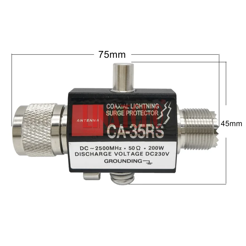 CA-35RS PL259 to SO239 UHF Two Way Radio Repeater Coaxial Lightning Outdoor Antenna Surge Protector