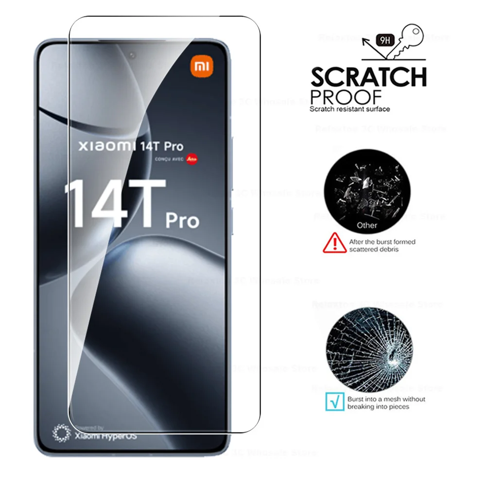 Защитное стекло HD для Xiaomi 14 T Pro 2 шт. закаленное Xaomi Xiomi TPro Xiaomi14T 5G 2024 Защитная пленка
