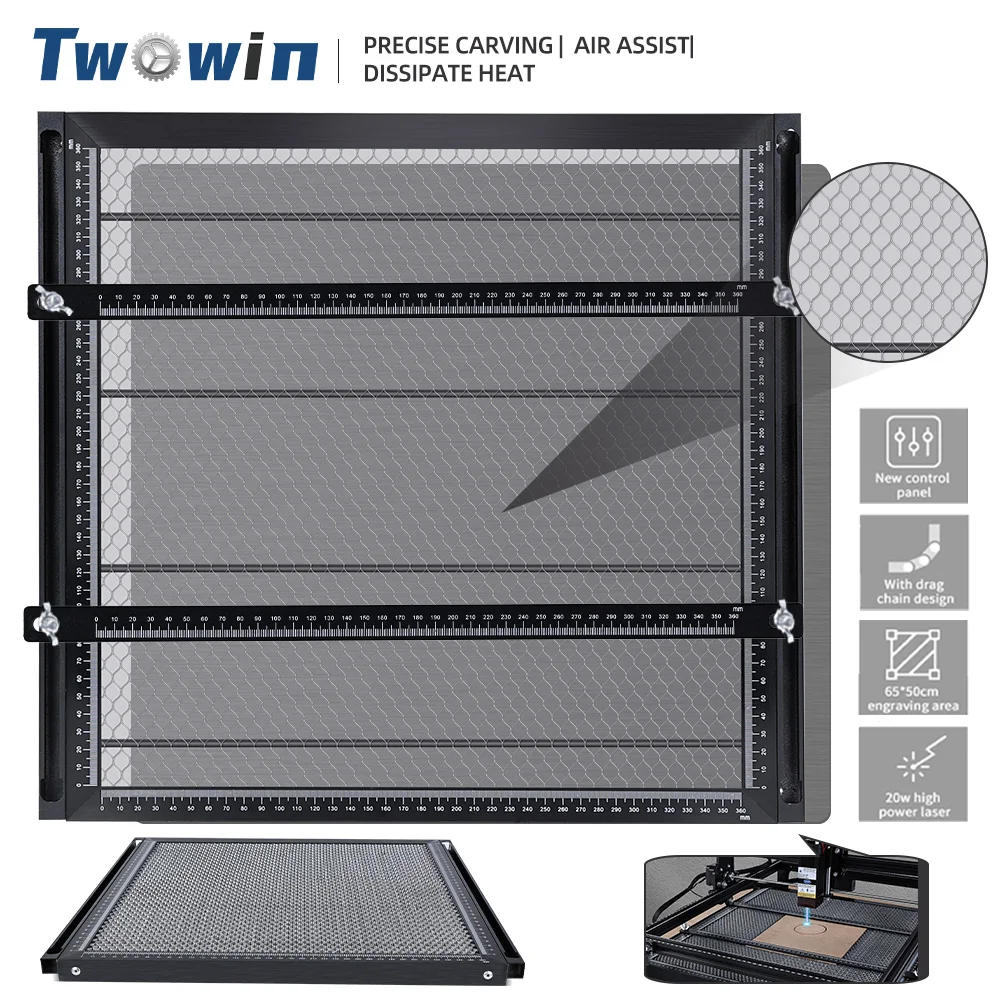 

Laser Enquipment Parts Honeycomb Working Table Fast Heat Dissipation Desktop Protecting with Scale For Cutter/Laser Engraver