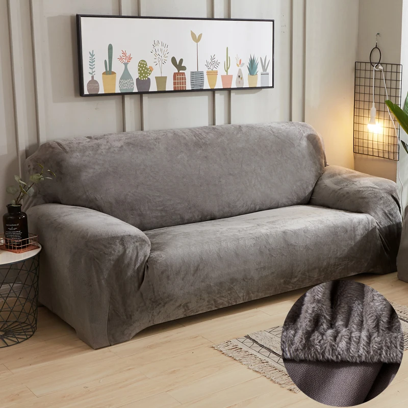  Modern Plush High Stretch Sofa Slipcover Strap Sofa Cover Furniture Protector Form Fit Luxury Thick sofa slipcover