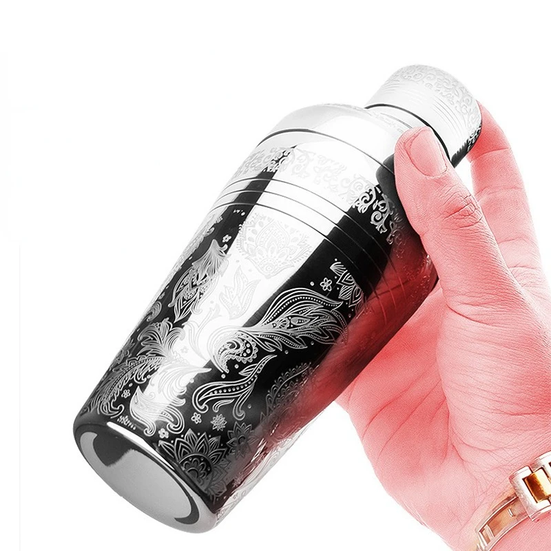 

Thick Stainless Steel Shaker Drinkware Japanese Style Shaker Bar Single Wine Set Cocktail Barware Kitchen Dining Home Garden