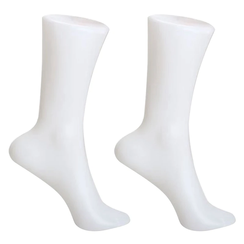 

6PCS Female Foot Sock Sox Display Mold Short Stocking Mannequin White